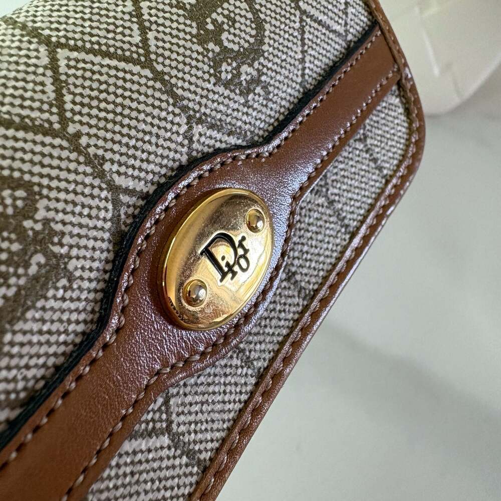 Christian Dior Vintage Honeycomb Canvas 6-Key Holder Case - Picture 2 of 8